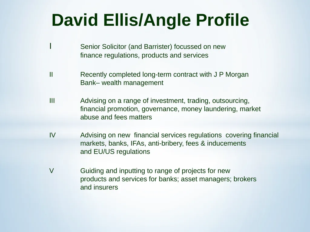 Legal & Compliance Expertise – Financial Services - slide 6 of 9