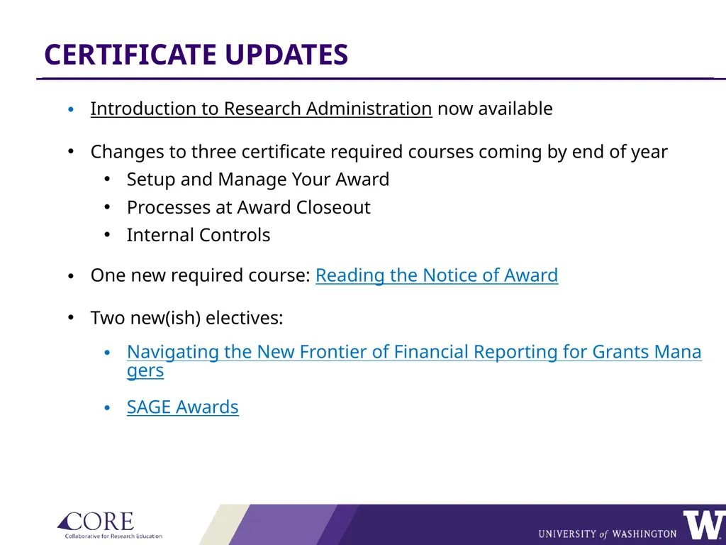 REMINDERS: Award Setup & Modification Requests - slide 38 of 39