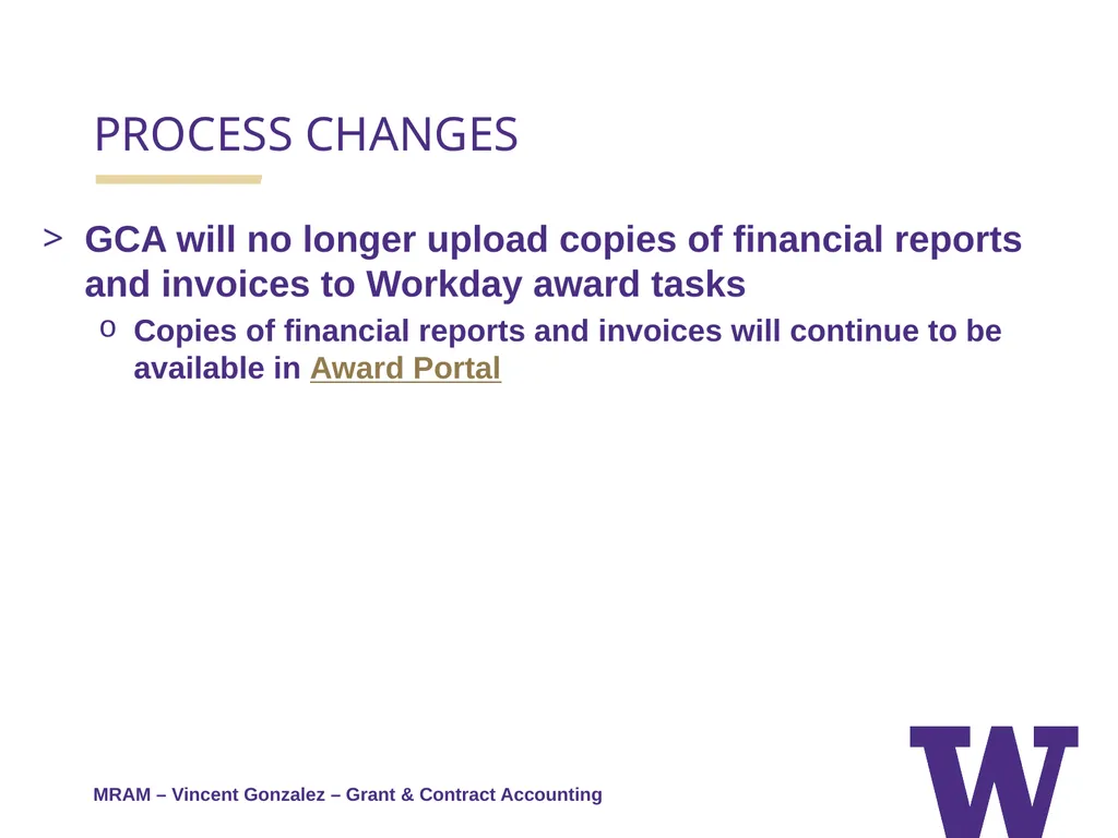 REMINDERS: Award Setup & Modification Requests - slide 18 of 39