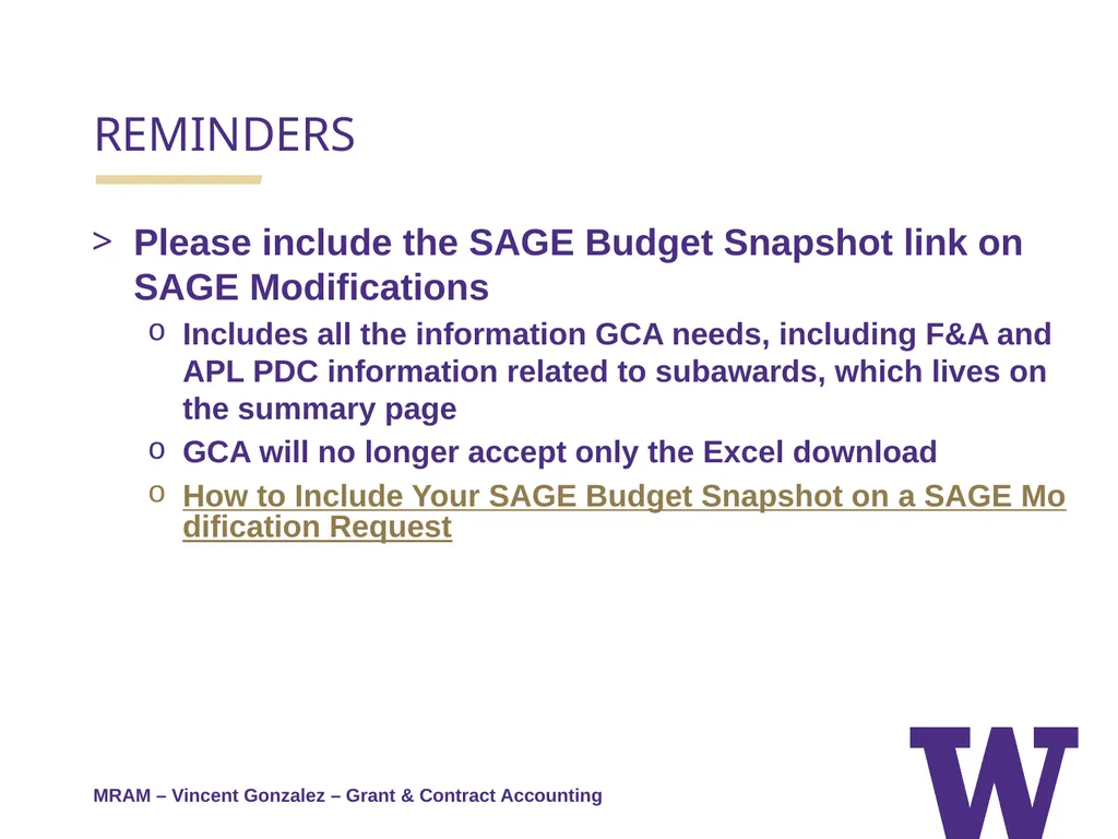 REMINDERS: Award Setup & Modification Requests - slide 20 of 39