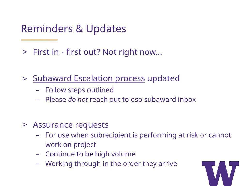 REMINDERS: Award Setup & Modification Requests - slide 26 of 39