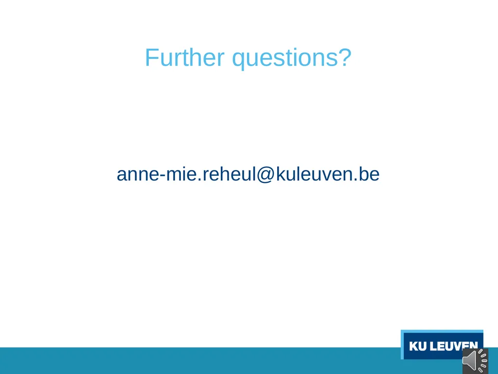 Anne-Mie Reheul (anne-mie.reheul@kuleuven.be) - slide 14 of 14