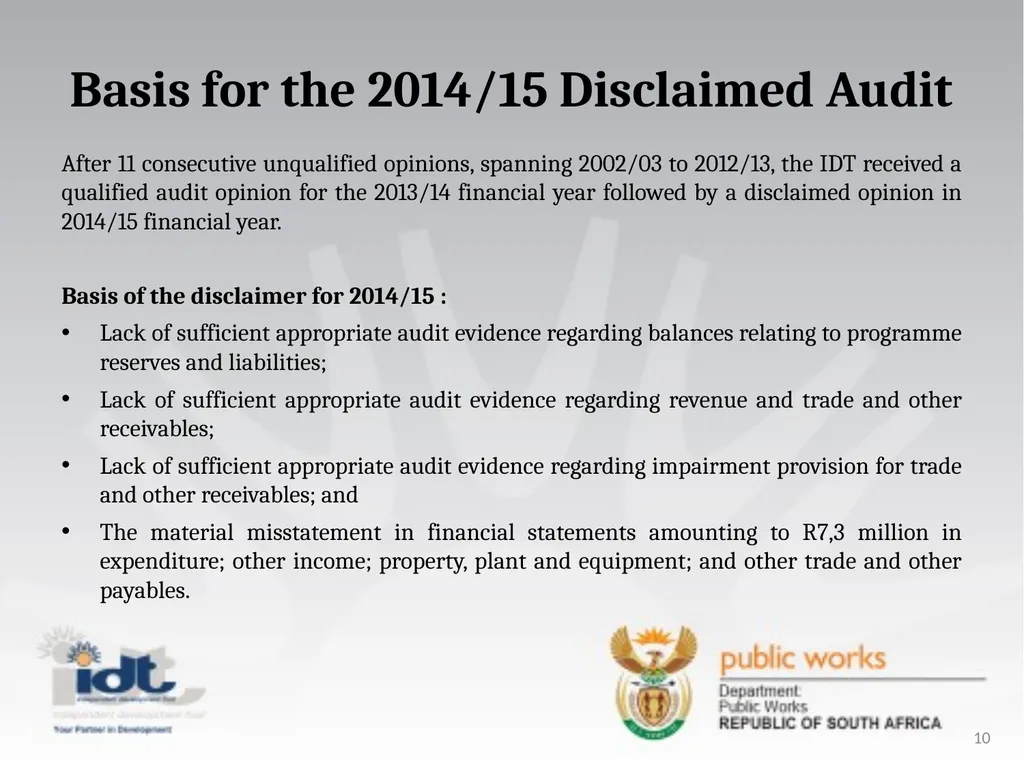 2015/16 Annual Report presentation to the - slide 10 of 64
