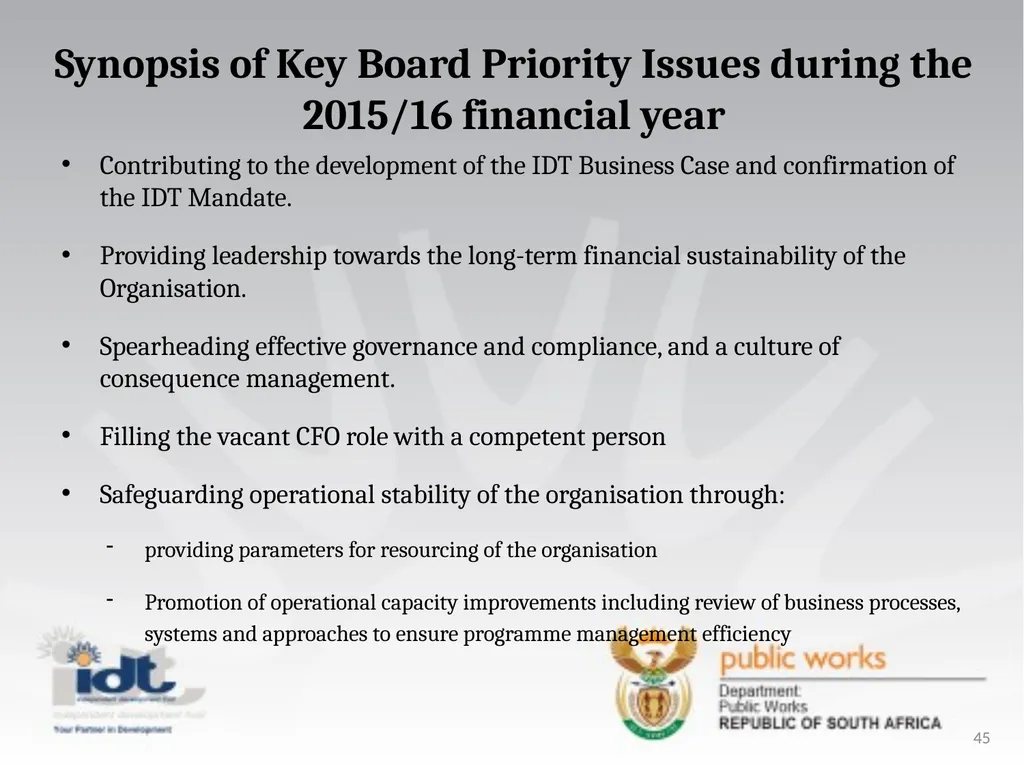 2015/16 Annual Report presentation to the - slide 45 of 64