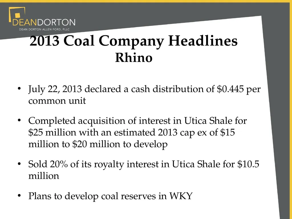 Accounting & Market Changes Impacting Mining - slide 7 of 22