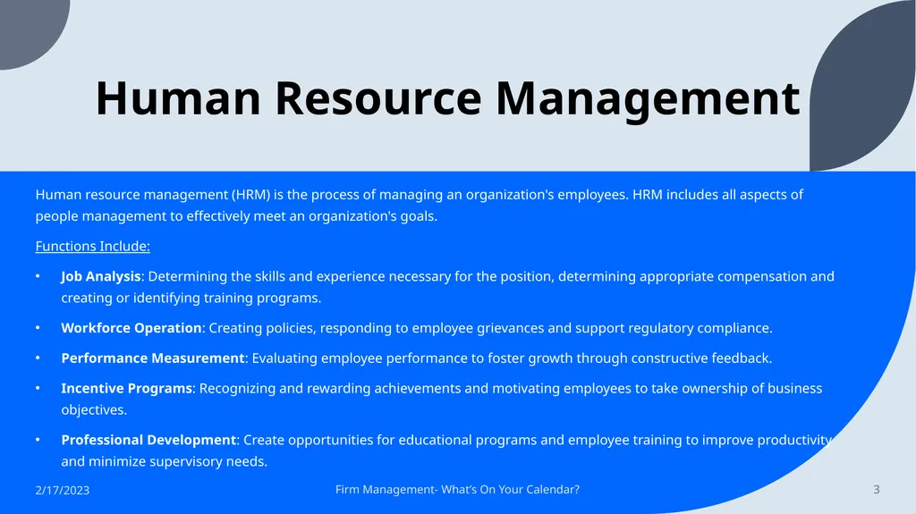 Firm Management: What’s on Your Calendar? Tracking - slide 3 of 17