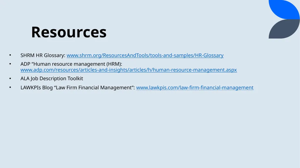 Firm Management: What’s on Your Calendar? Tracking - slide 16 of 17