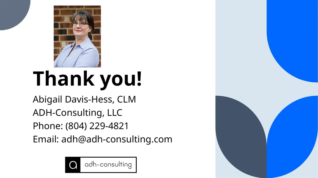 Firm Management: What’s on Your Calendar? Tracking - slide 17 of 17