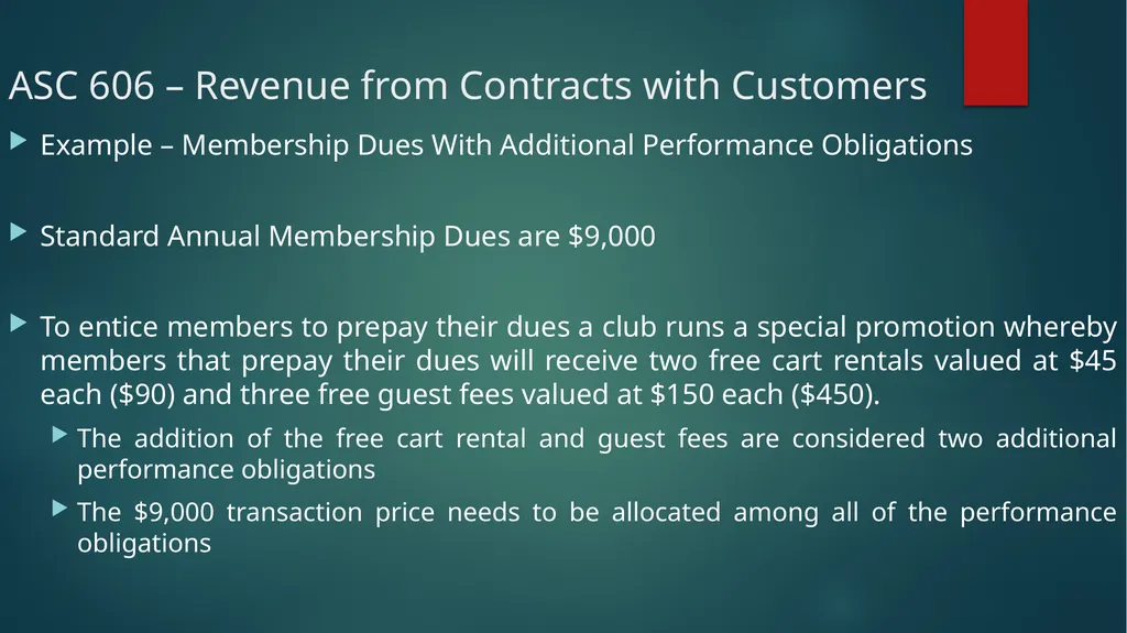 Major Accounting Issues for Clubs John D. Daum, - slide 22 of 49