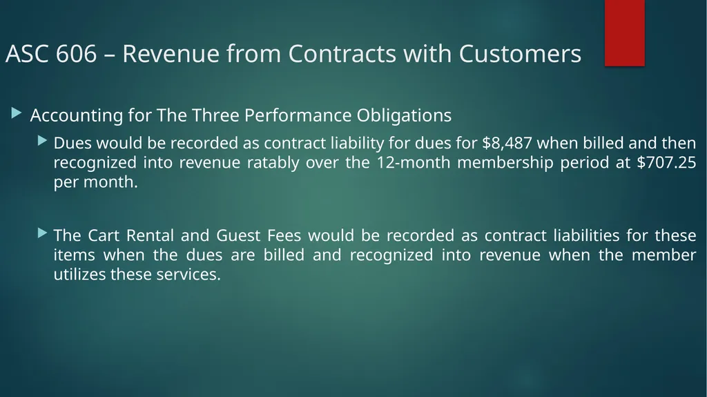 Major Accounting Issues for Clubs John D. Daum, - slide 24 of 49