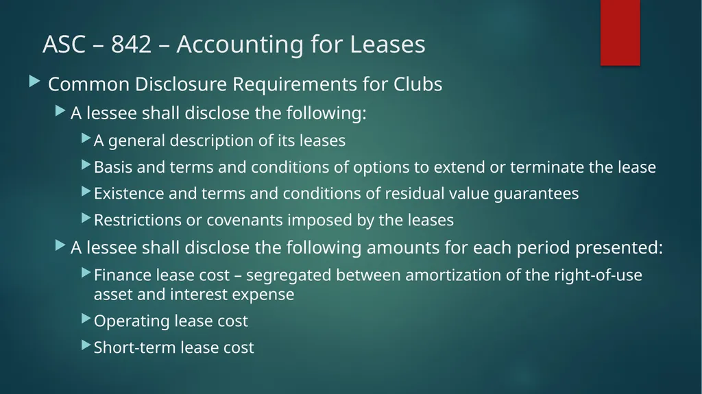 Major Accounting Issues for Clubs John D. Daum, - slide 38 of 49