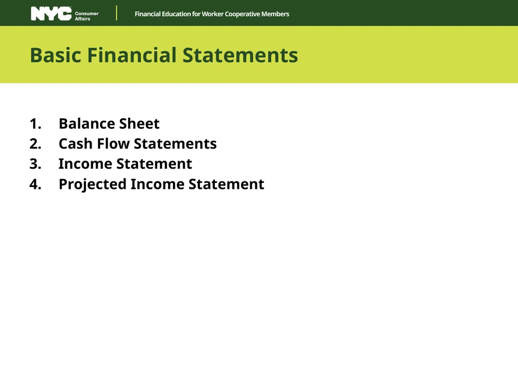 Financial Education for Worker Cooperative Members - slide 3 of 14