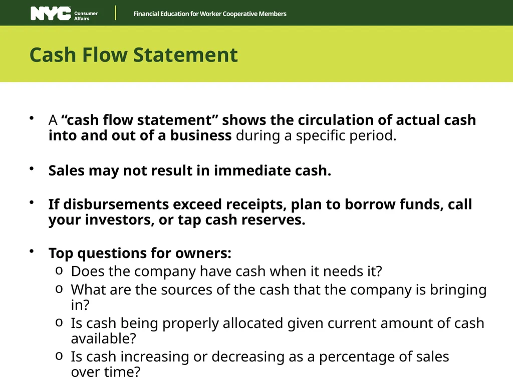 Financial Education for Worker Cooperative Members - slide 7 of 14