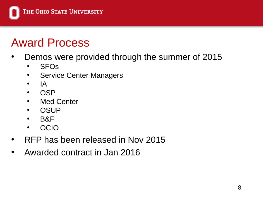 Financial ERP Update Administrative Professionals - slide 8 of 22