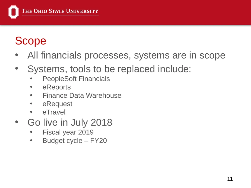 Financial ERP Update Administrative Professionals - slide 11 of 22