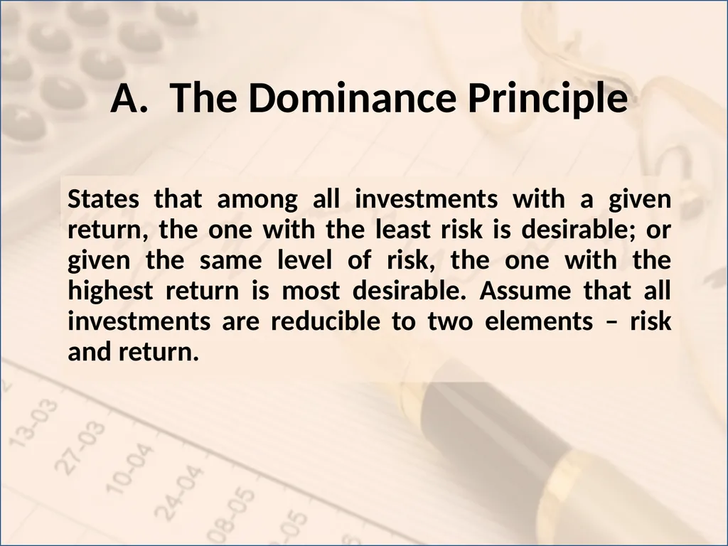 Portfolio Analysis Topic 12 I. Efficient Market - slide 6 of 36