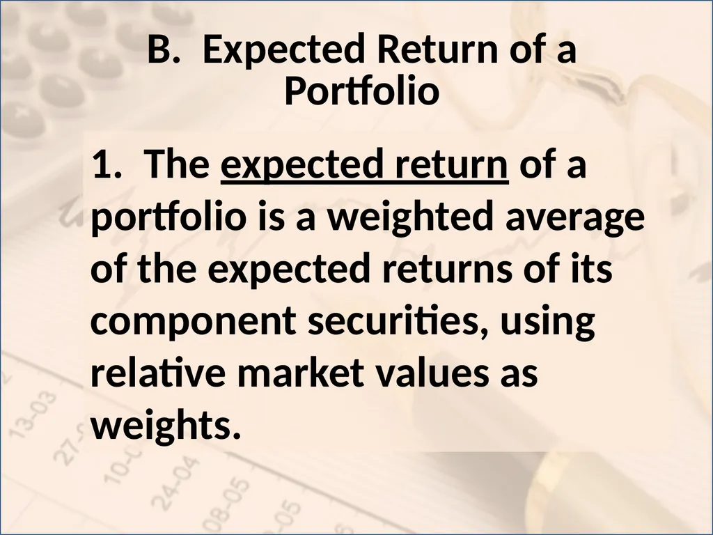 Portfolio Analysis Topic 12 I. Efficient Market - slide 30 of 36