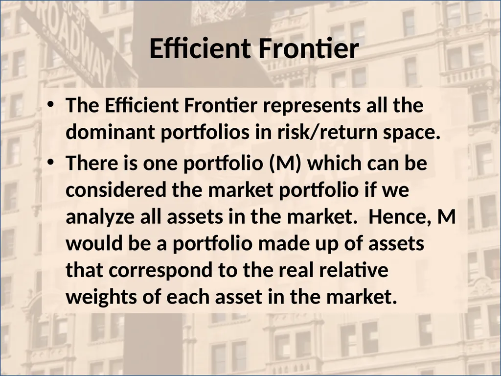 Portfolio Analysis Topic 12 I. Efficient Market - slide 22 of 36
