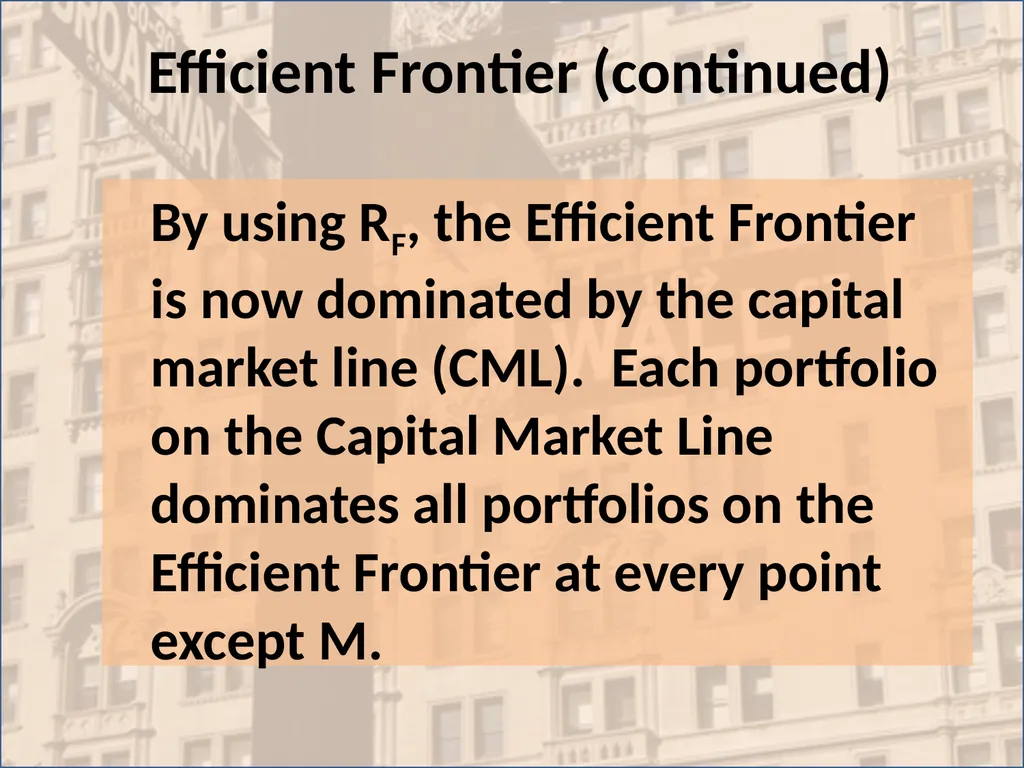 Portfolio Analysis Topic 12 I. Efficient Market - slide 27 of 36