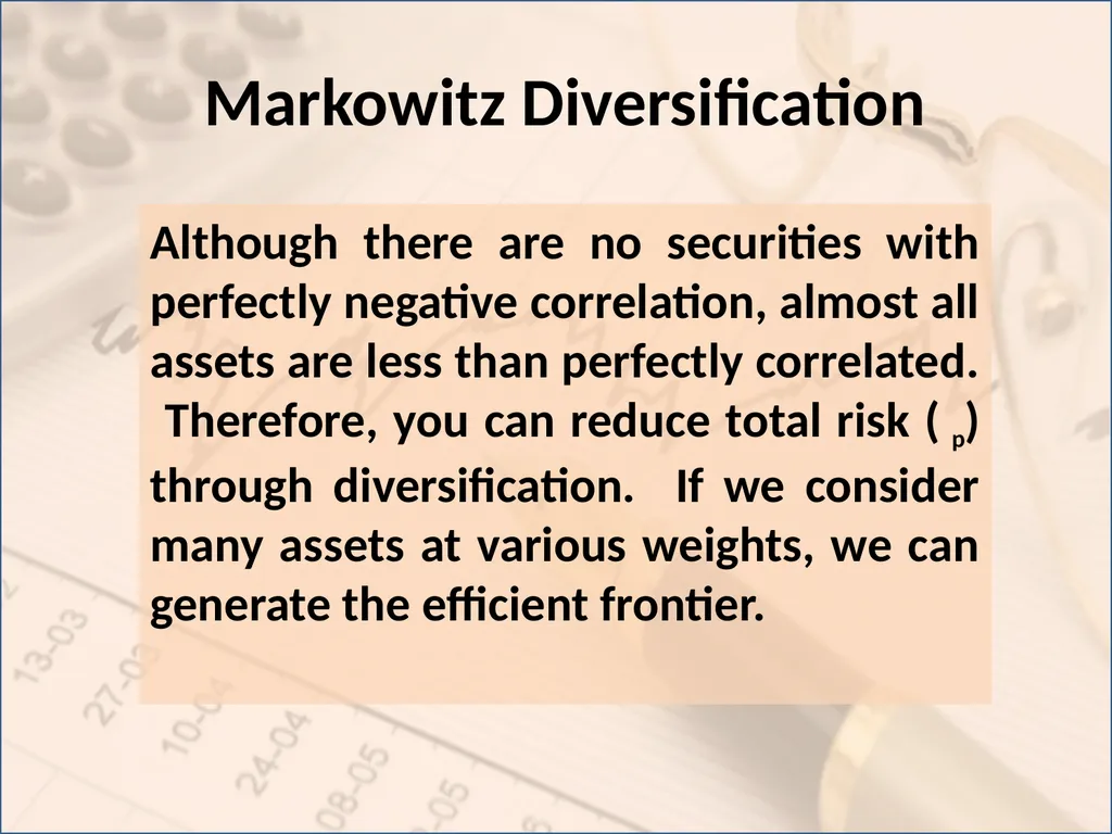 Portfolio Analysis Topic 12 I. Efficient Market - slide 21 of 36