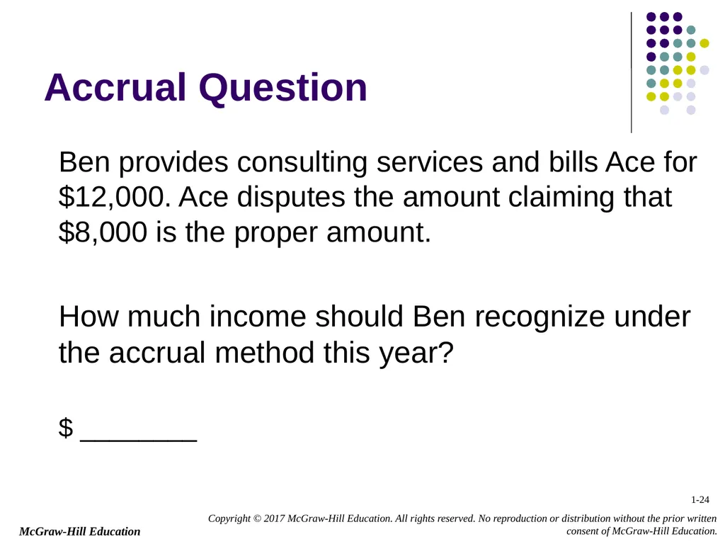 Chapter 1 Business Income, Deductions, and - slide 24 of 36