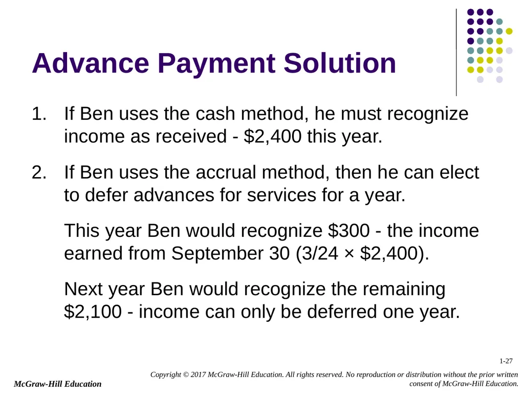 Chapter 1 Business Income, Deductions, and - slide 27 of 36