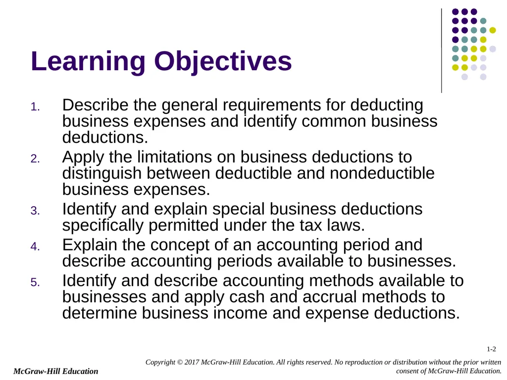 Chapter 1 Business Income, Deductions, and - slide 2 of 36