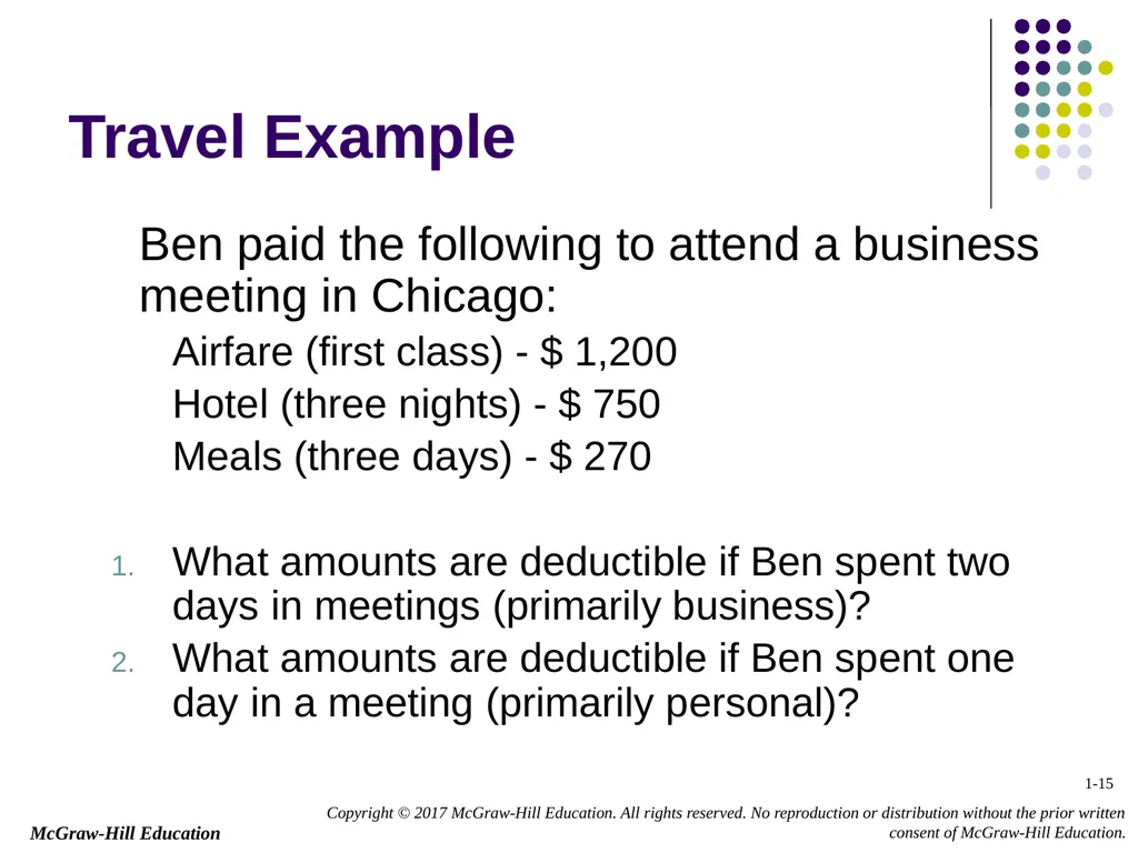 Chapter 1 Business Income, Deductions, and - slide 15 of 36
