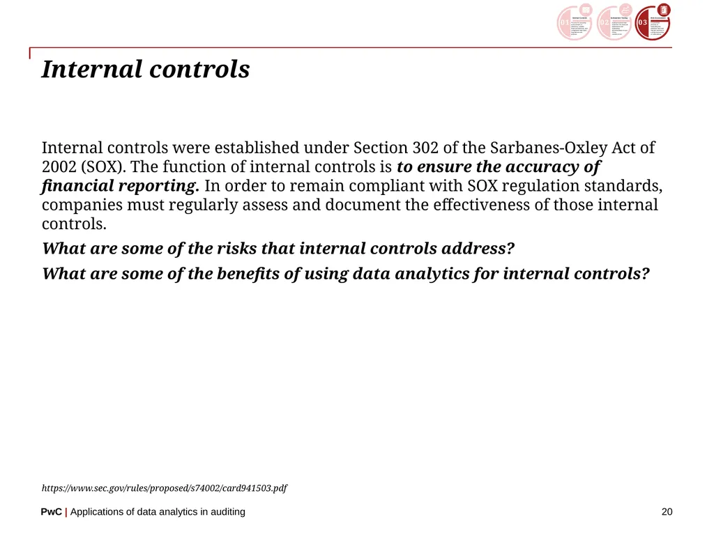 www.pwc.com Applications of data analytics in - slide 20 of 57