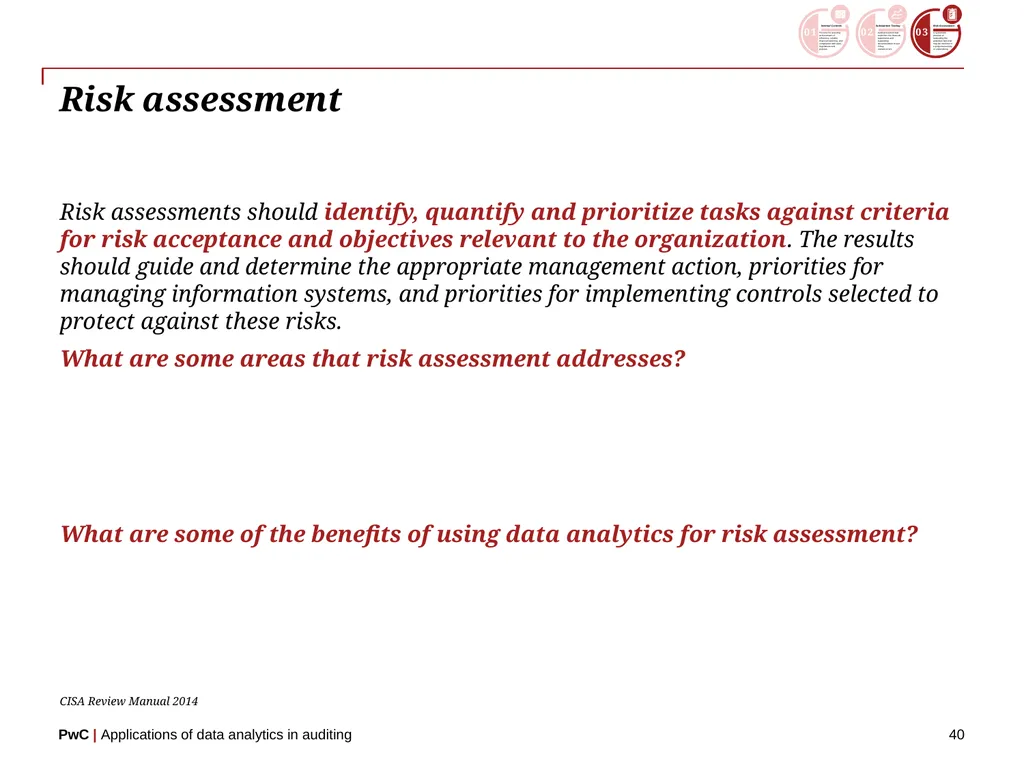 www.pwc.com Applications of data analytics in - slide 40 of 57