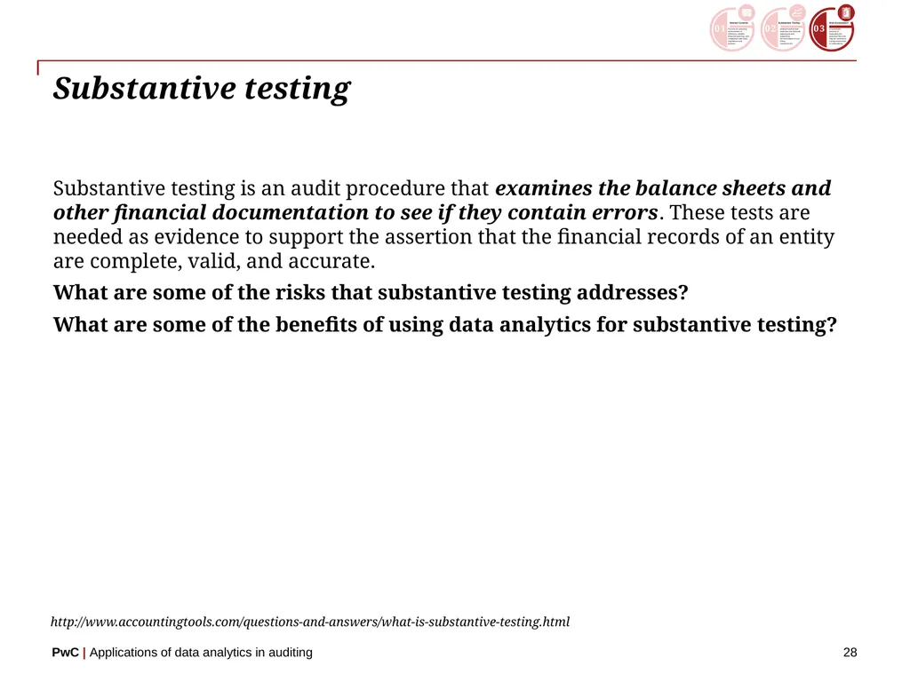 www.pwc.com Applications of data analytics in - slide 28 of 57