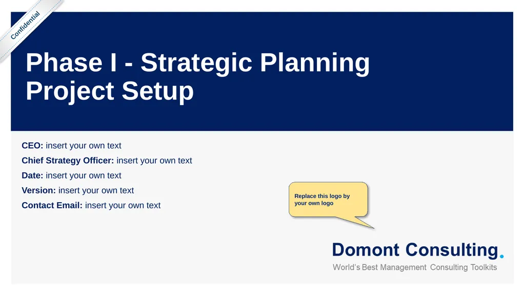 Phase I - Strategic Planning Project Setup CEO: - slide 1 of 29