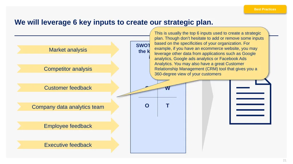 Phase I - Strategic Planning Project Setup CEO: - slide 21 of 29