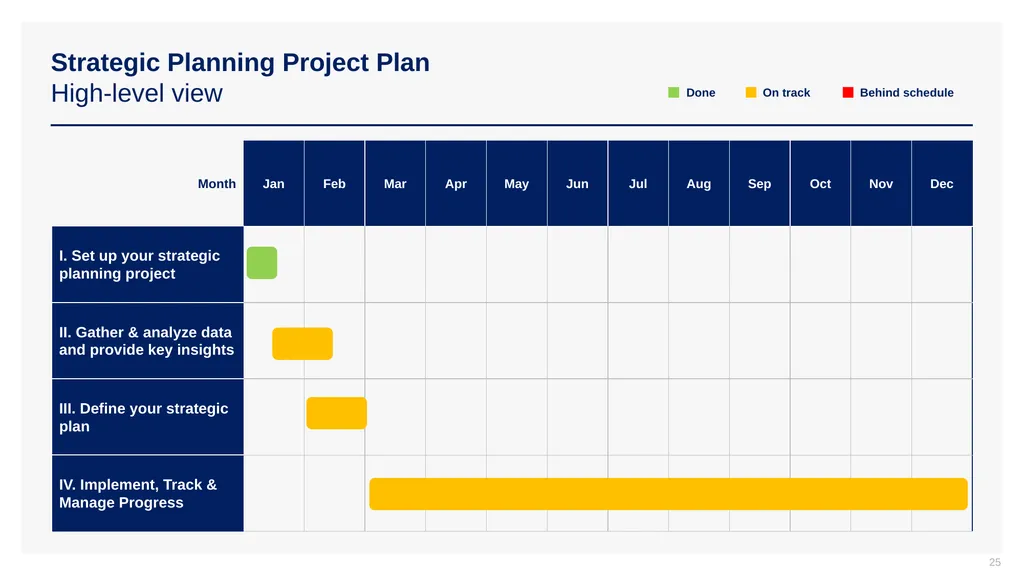 Phase I - Strategic Planning Project Setup CEO: - slide 25 of 29