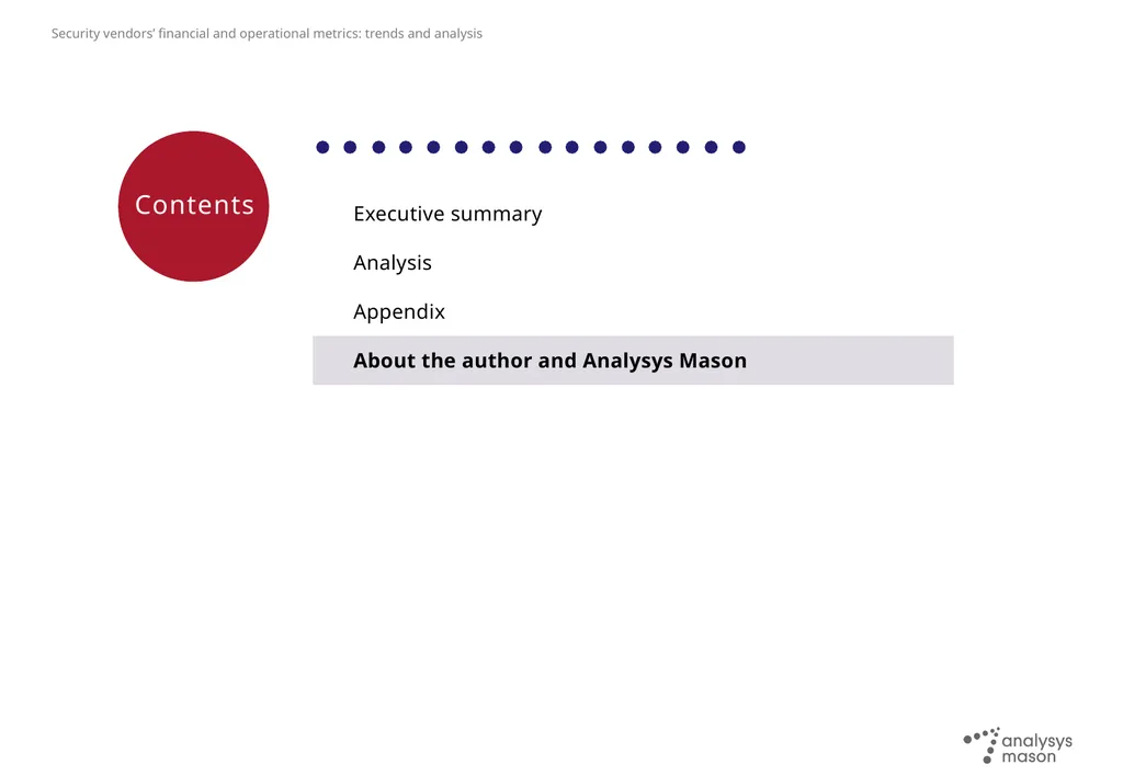 Security vendors’ financial and operational - slide 12 of 17