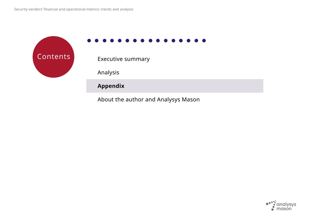 Security vendors’ financial and operational - slide 9 of 17