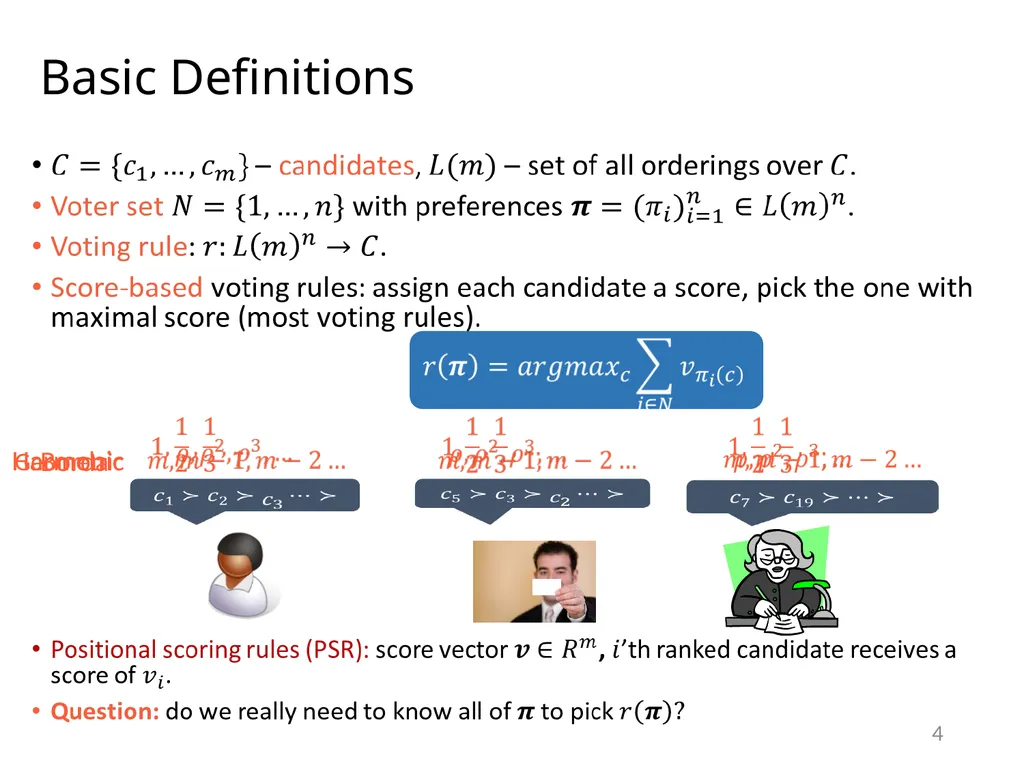 Efficient Voting via the Top-k Elicitation Scheme: - slide 4 of 18