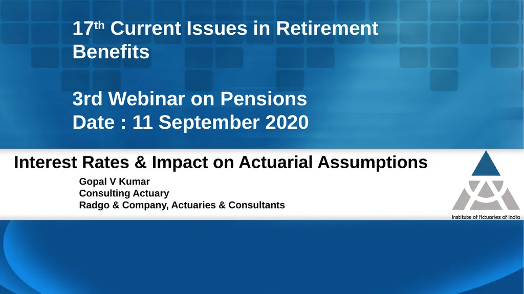 Pensions and Long Term Employee Benefits in a - slide 13 of 32