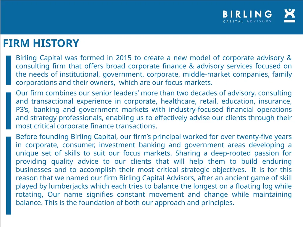 INDEX Section 1 Firm Overview & History Mission & - slide 6 of 36