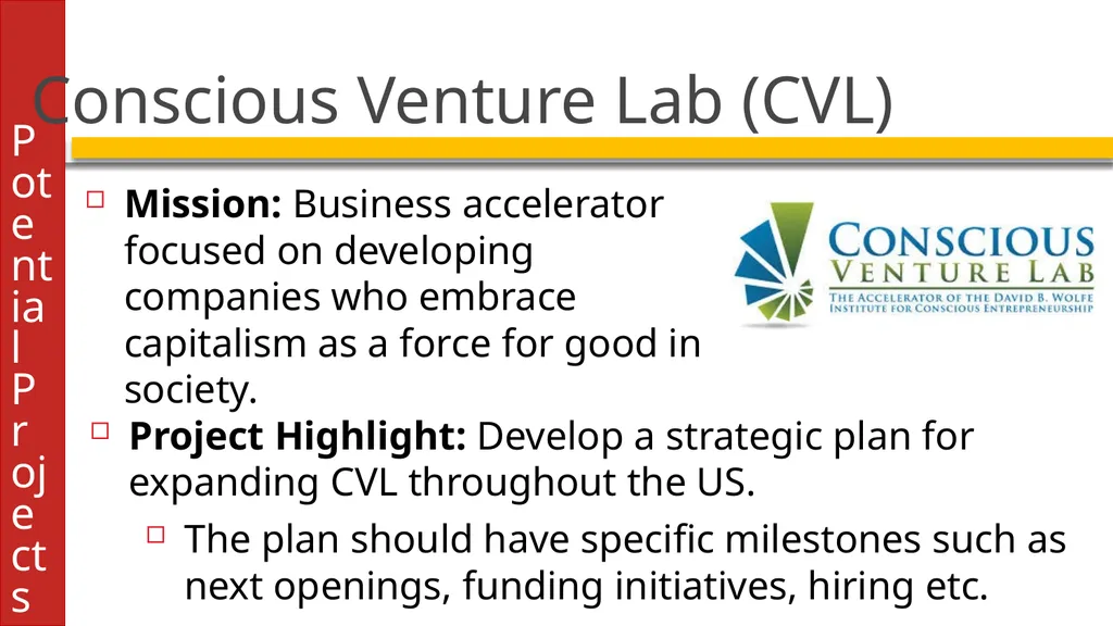 Center for Social Value Creation smith experience: - slide 6 of 12