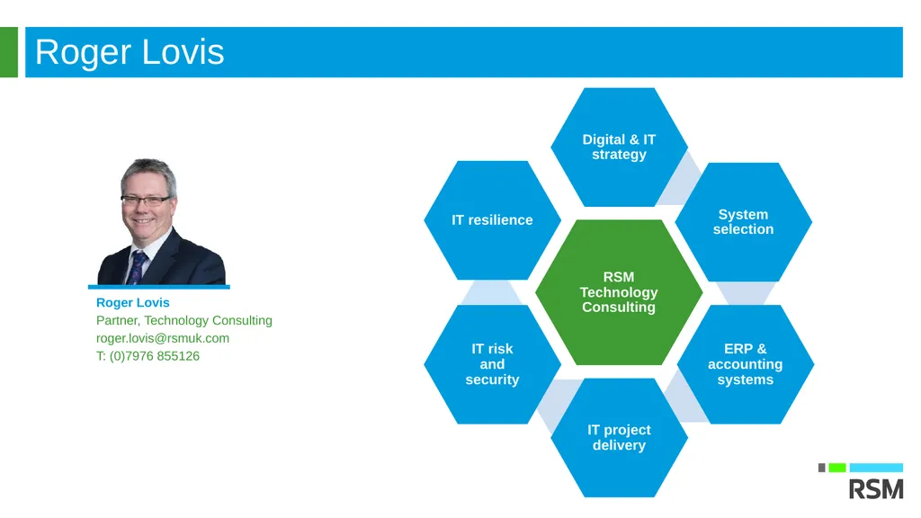 Roger Lovis Roger Lovis Partner, Technology - slide 2 of 11