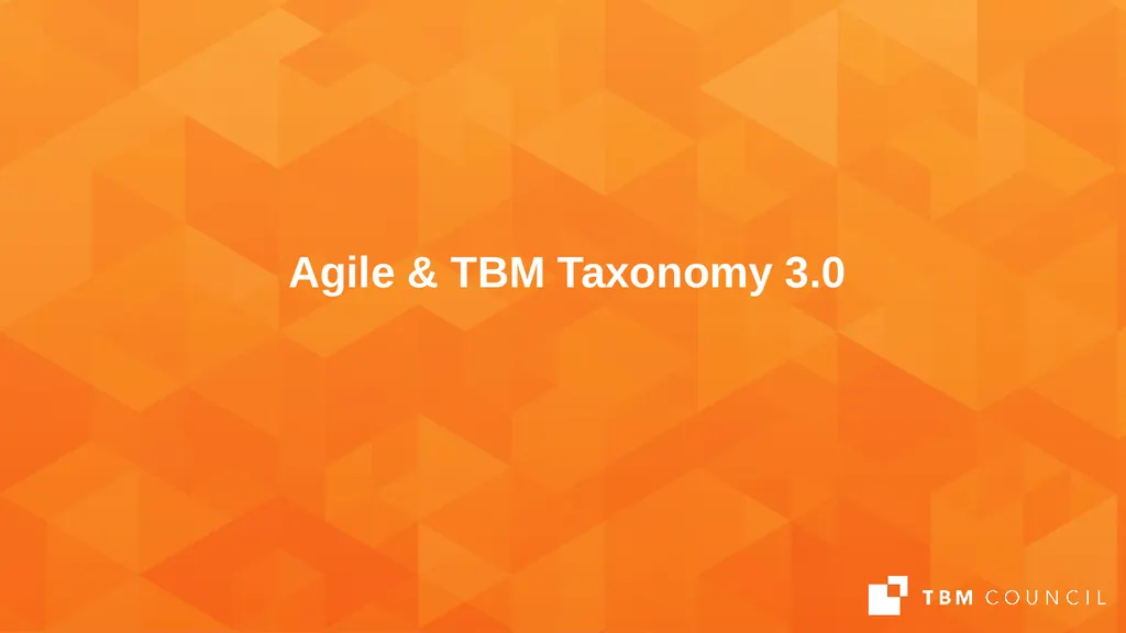 TBM Taxonomy Version 3.0 October 2018 Table of - slide 40 of 54