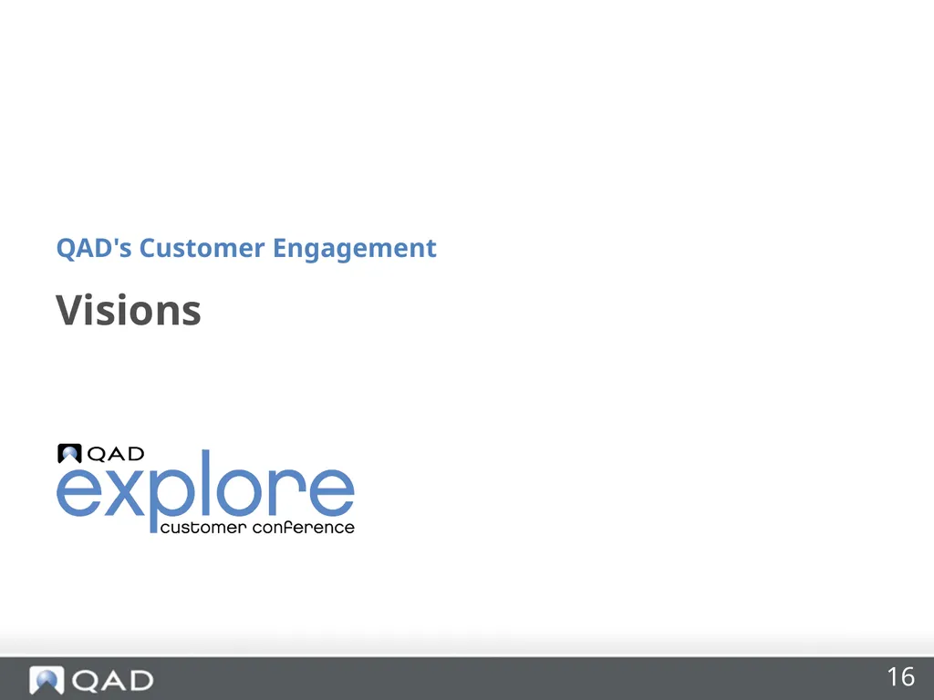 QAD's Customer Engagement Dan Blake Consultancy - slide 16 of 40