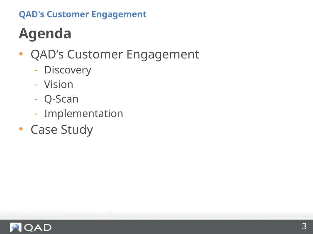 QAD's Customer Engagement Dan Blake Consultancy - slide 3 of 40
