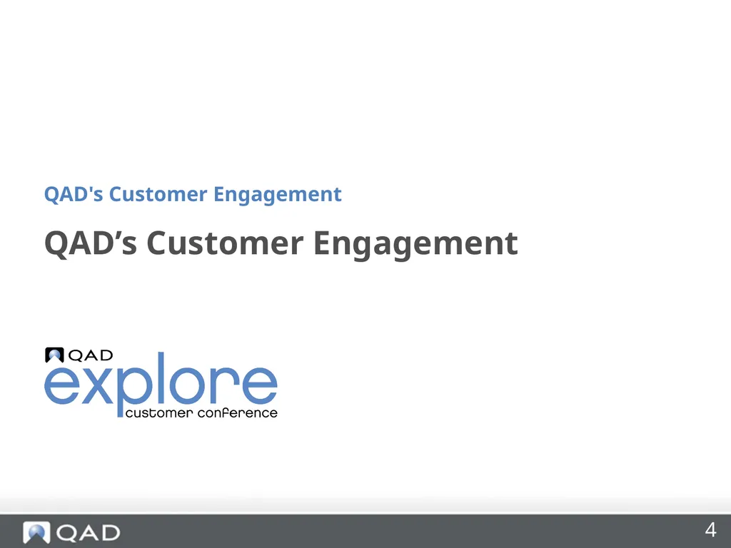 QAD's Customer Engagement Dan Blake Consultancy - slide 4 of 40