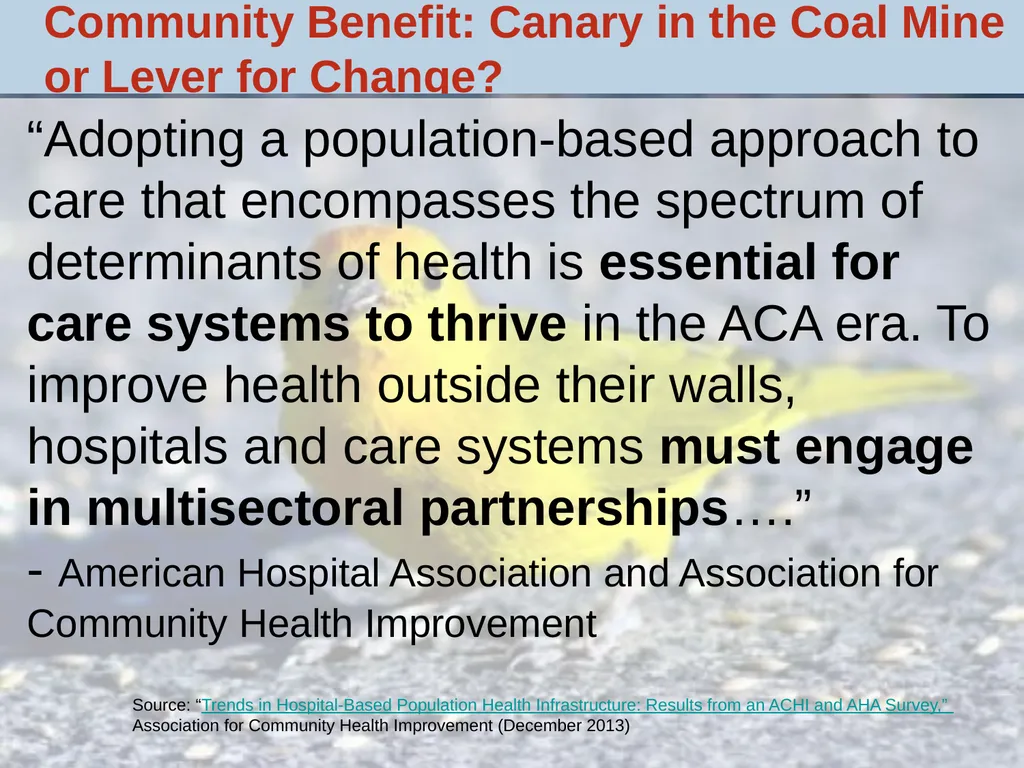 Hospital Community Benefit: Policy, Practice and - slide 16 of 22