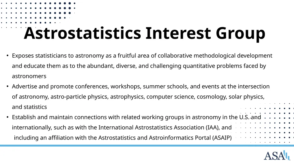 ASA Sections and Interest Groups Sections and - slide 38 of 47
