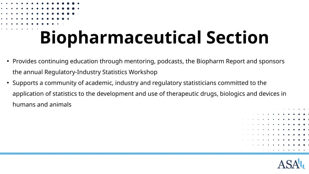ASA Sections and Interest Groups Sections and - slide 9 of 47