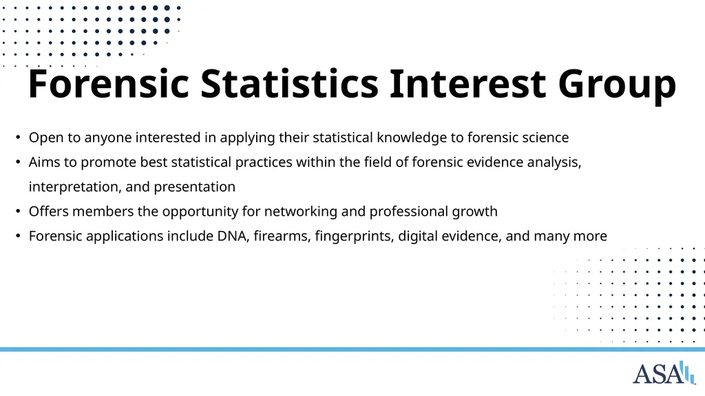 ASA Sections and Interest Groups Sections and - slide 41 of 47