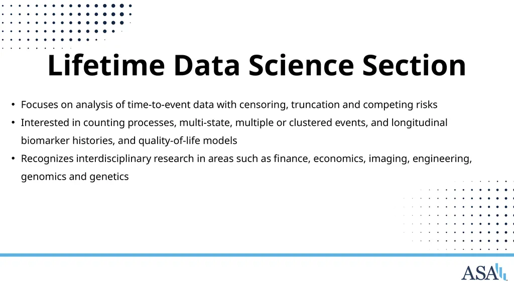 ASA Sections and Interest Groups Sections and - slide 22 of 47